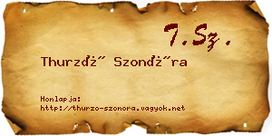 Thurzó Szonóra névjegykártya