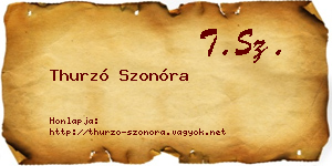 Thurzó Szonóra névjegykártya