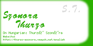 szonora thurzo business card